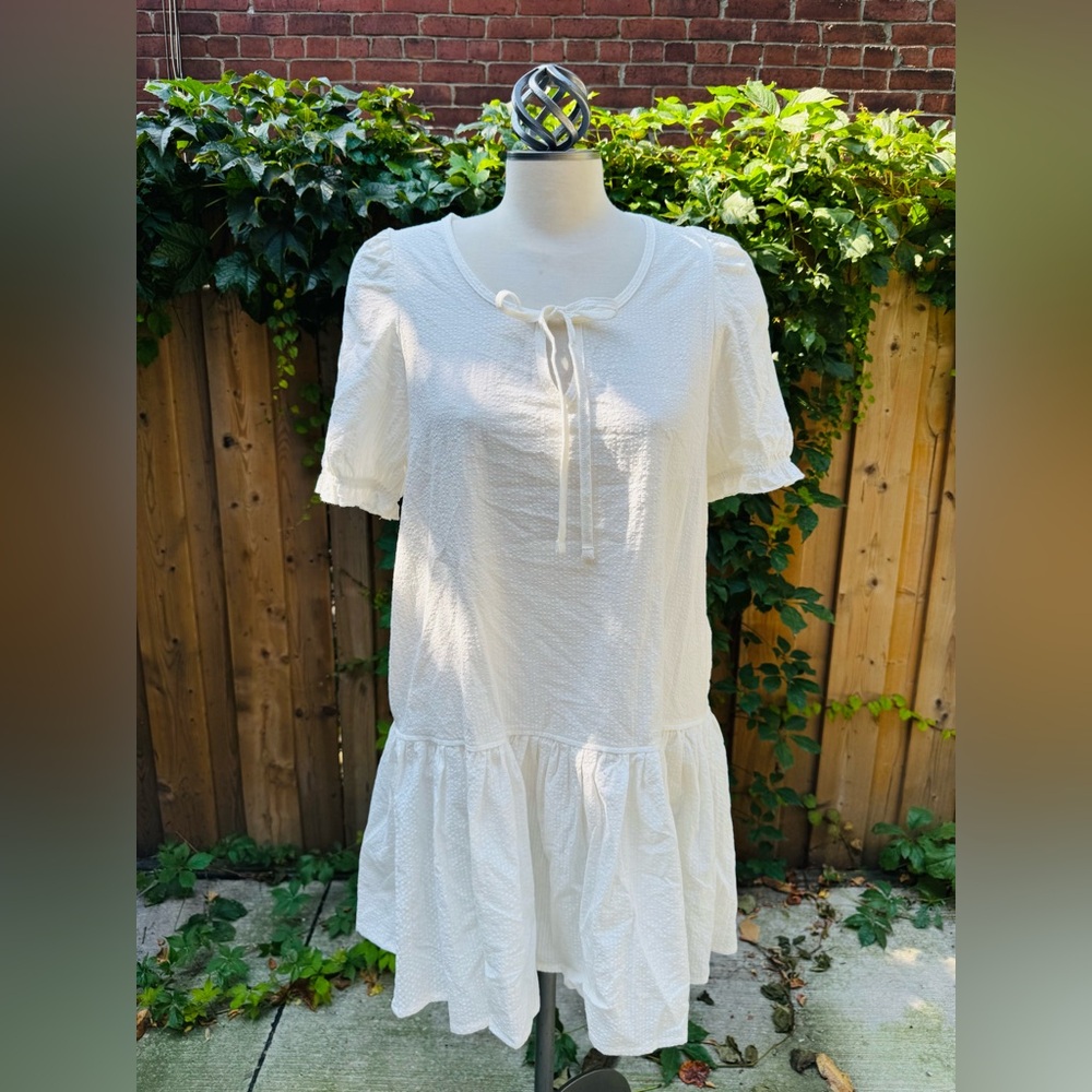 Smash + Tess White Textured Dress